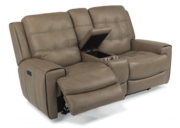 Wicklow Power Reclining Loveseat with Console & Power Headrests