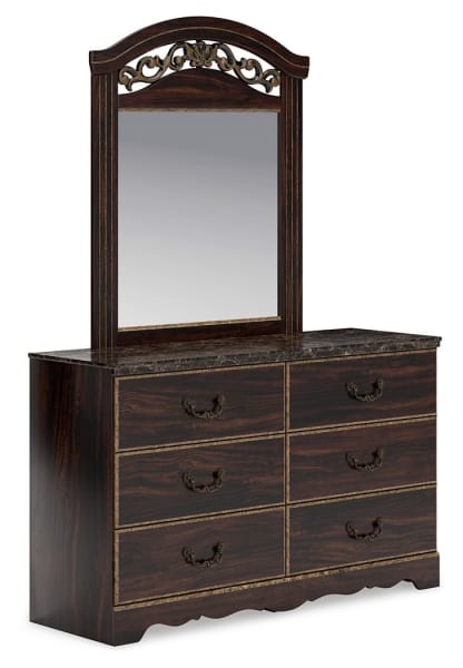 Glosmount - Two-tone - Dresser And Mirror