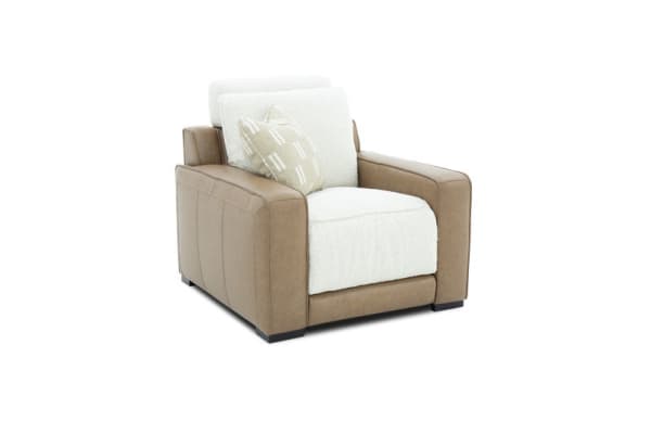Myla - Recliner With Power And Power Headrest And Lumbar-Zero Gravity - Fawn / Pearl