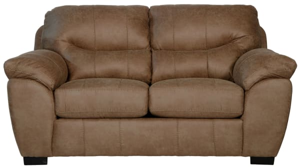Grant - Faux Leather Loveseat - Silt