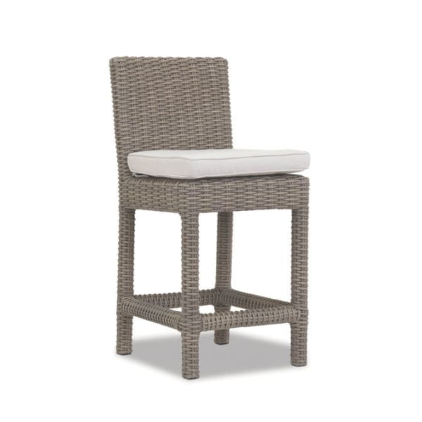 Coronado - Counter Stool, With Self Welt - Canvas Flax / Dark Brown