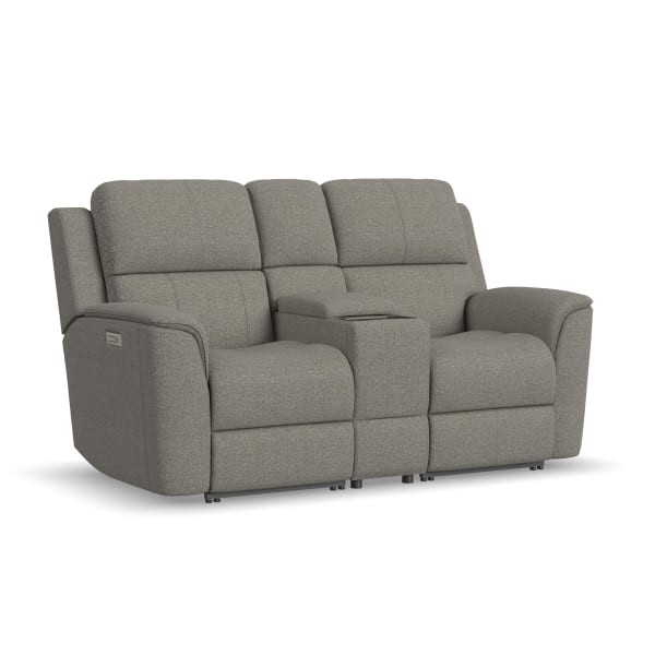 Henry - Power Reclining Loveseat With Console & Power Headrests & Lumbar - Fog