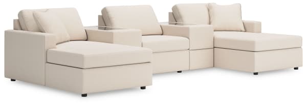 Modmax - Oyster - 5-Piece Pit Sectional With Storage Consoles