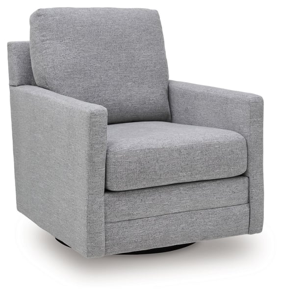 Freybourne Next-Gen Nuvella - Pewter - Swivel Accent Chair