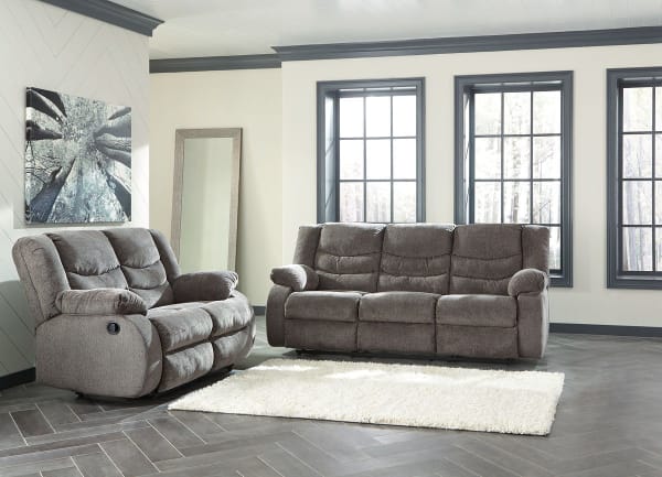 Tulen - Gray - 2 Pc. - Reclining Sofa, Loveseat