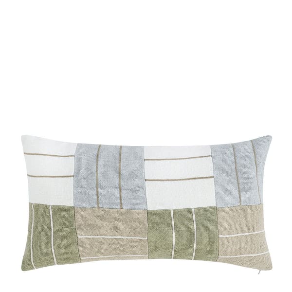 Stillness - 26" x 14" ST Niya Pillow - Wheat Green Multi