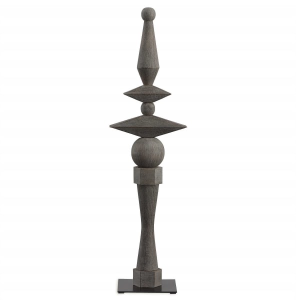 Lineage - 46" Totem Sculpture - Woodtone