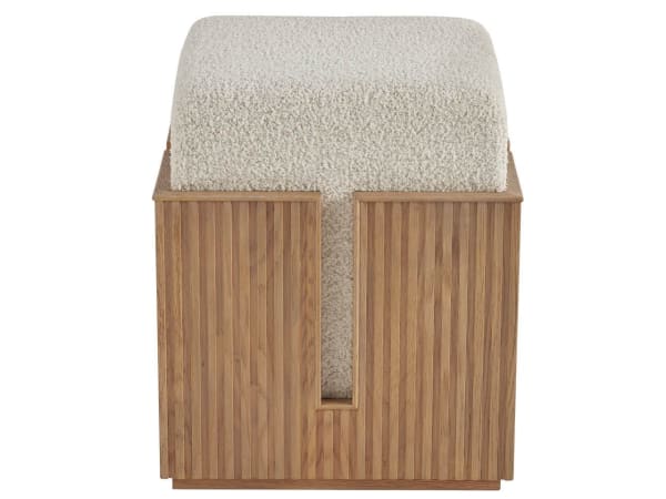 Avaline - Carmen Bunching Stool - Light Brown / Beige