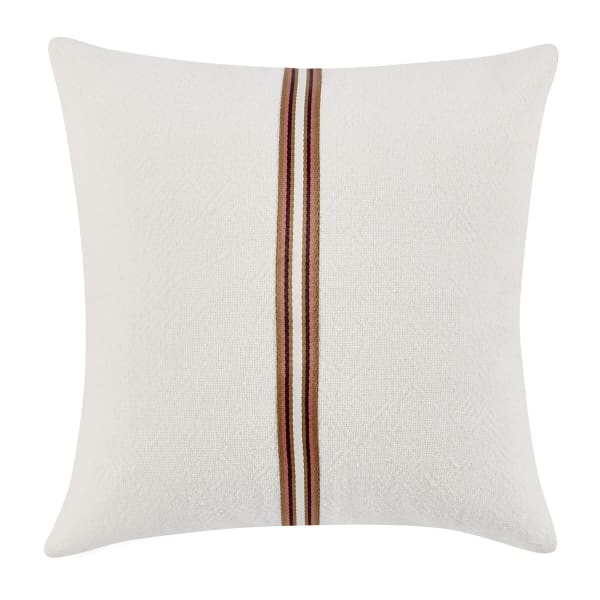 Timeless - 22" x 22" TL Ralph Pillow - Ivory/ Sangria Red