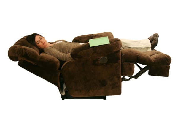 Cloud 12 - Power Chaise Reclining With Lay Flat Feature - Chocolate - 45'