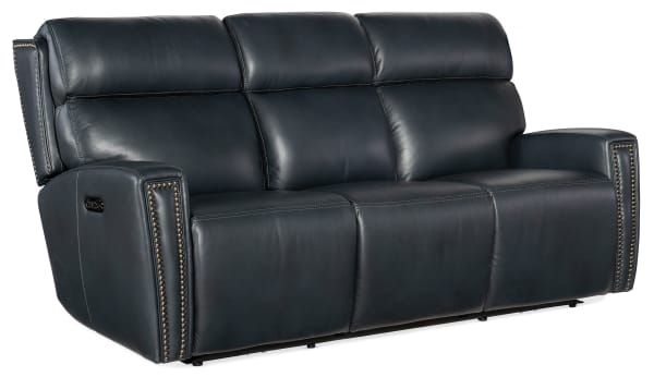Ruthe - ZeroG Power Sofa With PH & Hidden Console - Blue