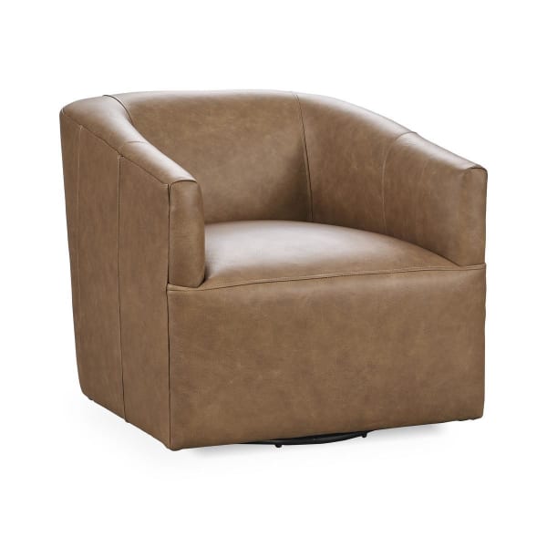 Vernon - Top Grain Leather Swivel Chair El Paso - Sand