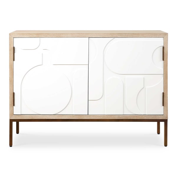 Weimar - 2 Door Cabinet - White / Woodtone