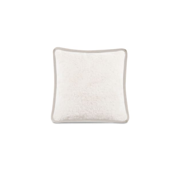 Carr - 25" Cushion - Faux Fur Cream