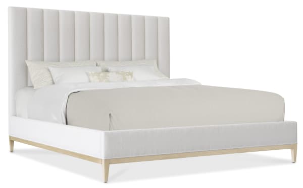 Cascade - King Upholstered Bed - White