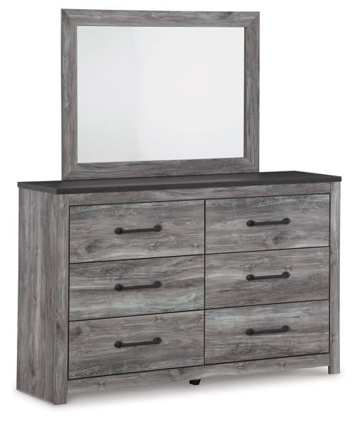 Bronyan - Dresser And Mirror - Dark Gray