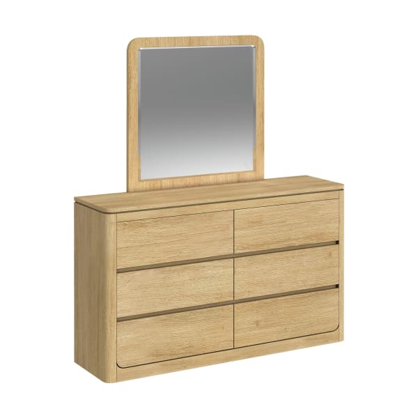 Rosalie - Dresser And Mirror Set - Natural