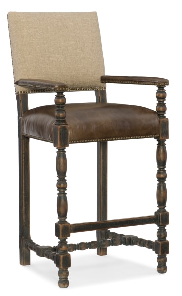 Hill Country - Comfort Barstool - Light Brown / Dark Brown