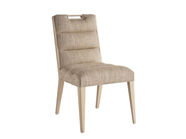 Sunset Key - Aiden Channeled Upholstered Side Chair - Beige