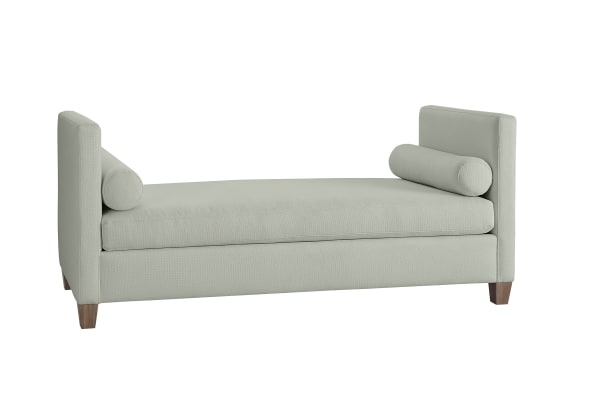 Tide & Timber - Forest Green Upholstery Day Bed With Twin Mattress And 4 Legs - Gray Oak