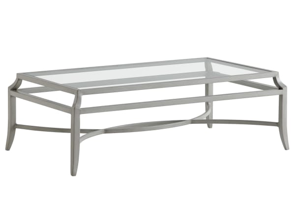 Silver Sands - Rectangular Cocktail Table - Pearl Silver