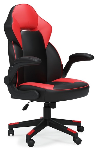 Lynxtyn - Red / Black - Home Office Swivel Desk Chair