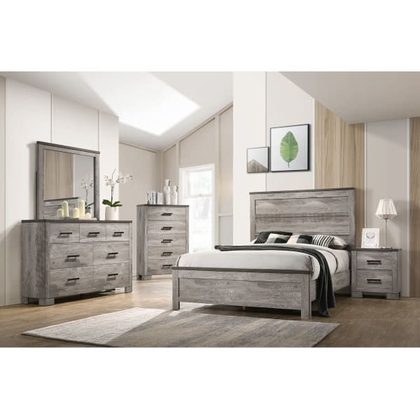 Millers Cove - Full 4 Piece Bedroom Set - Distressed Gray