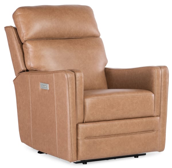 MS - Twain Zero Gravity Power Recliner With Power Headrest And Lumbar - Light Brown