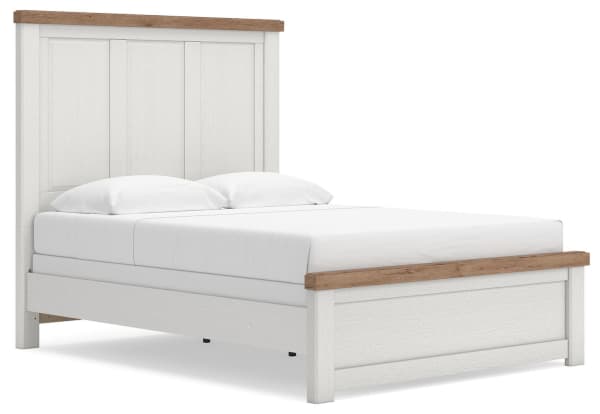 Savonport - Queen Panel Bed - White / Brown