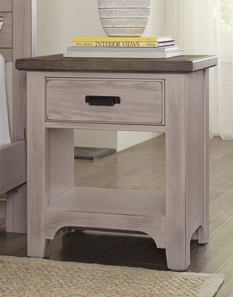 Bungalow - 1-Drawer Nightstand - Dover Grey Two Tone
