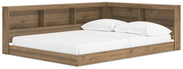 Deanlow - Full Bookcase Storage Bed - Honey