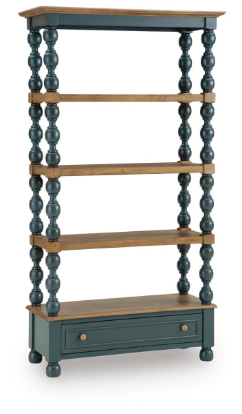 Finnworth - Bookcase - Blue / Brown