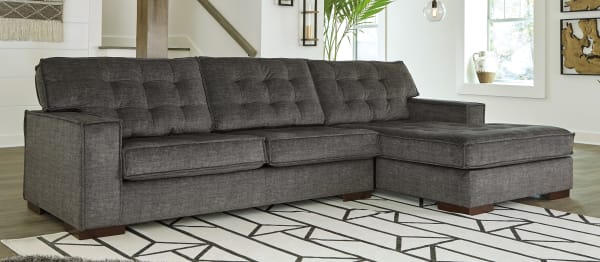 Coulee Point - Charcoal - Right Arm Facing Chaise 2 Pc Sectional