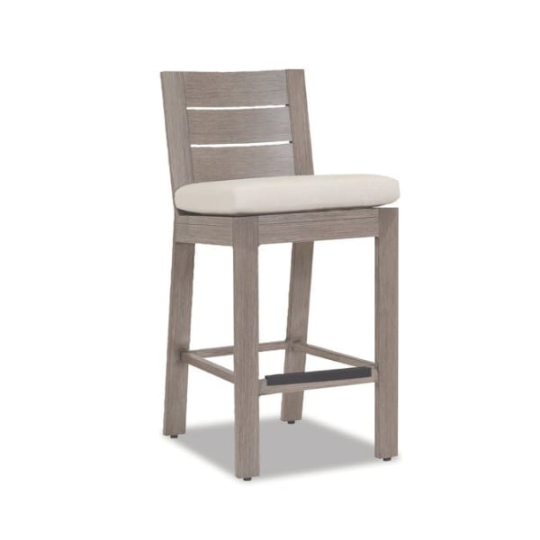 Laguna - Counter Stool, No Welt - Canvas Flax / Gray
