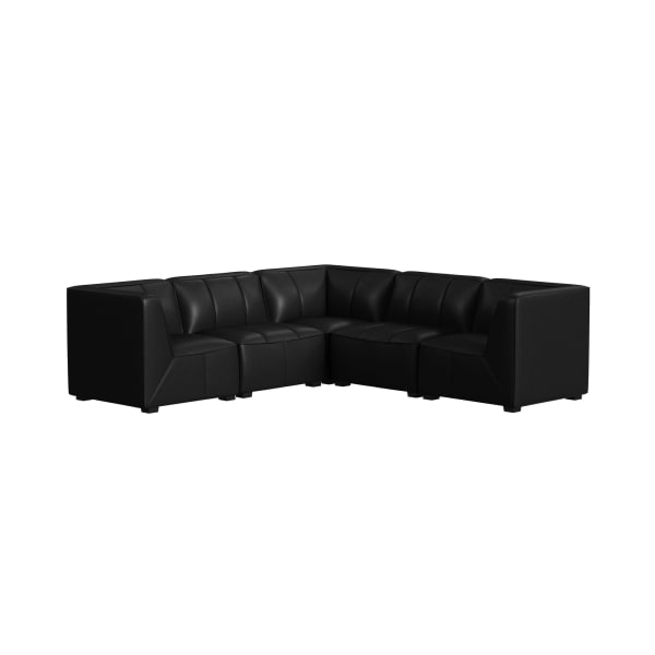 Blake - Modular 5 Piece Living Room Set - Pebble Black