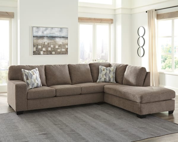Dalhart - Hickory - Left Arm Facing Sofa, Right Arm Facing Corner Chaise Sectional