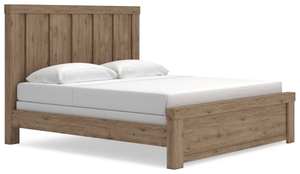Oliandon - King Panel Bed - Light Brown