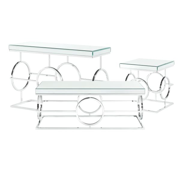Pearl - 3 Piece Occasional Table Set - Chrome