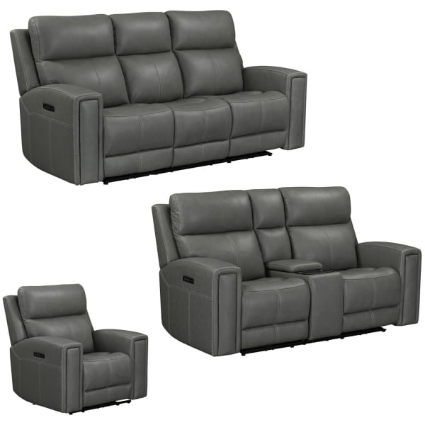 Camden - Sofa With Loveseat & Recliner - Gray