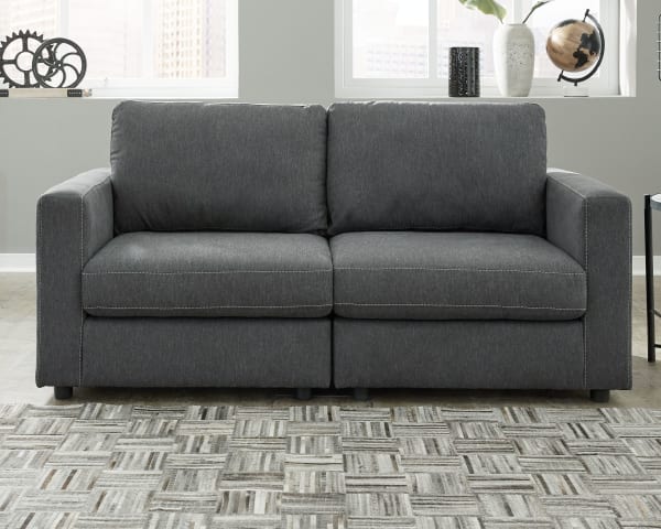 Candela - Charcoal - Loveseat 2 Pc Sectional