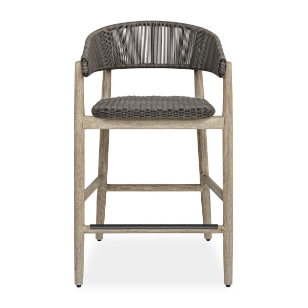 Dermott - Outdoor Counter Stool - Brown / Dark Gray