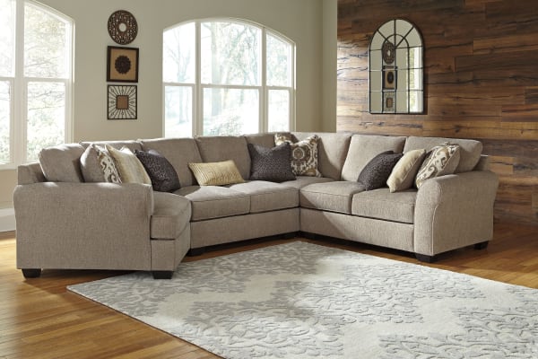 Pantomine - Driftwood - Left Arm Facing Cuddler 4 Pc Sectional