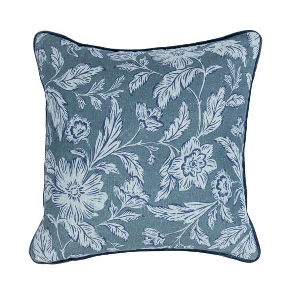 Novel Estate - 22" x 22" NV Davenport Pillow - Denim Blue