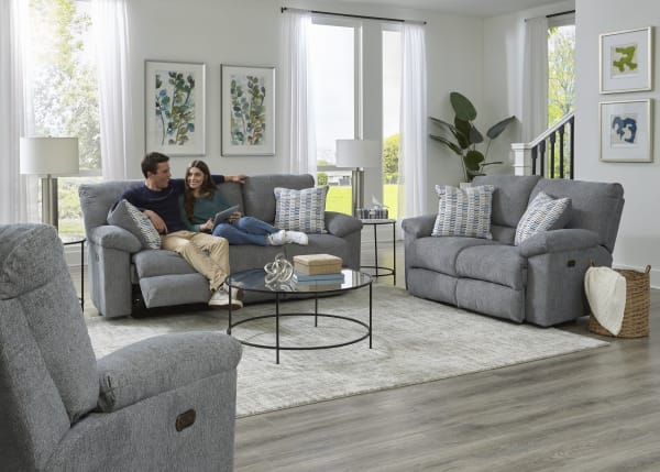 Tyler - Power Wall Hugger Recliner - Stonewash