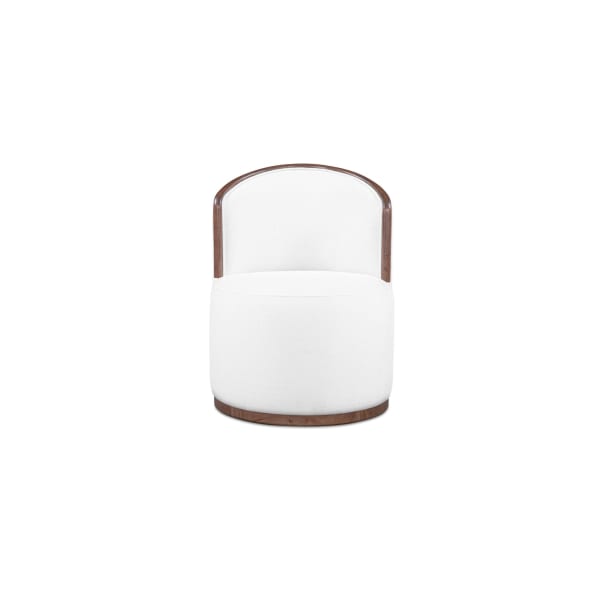 Rossi - Swivel Dining Chair - Cream / White