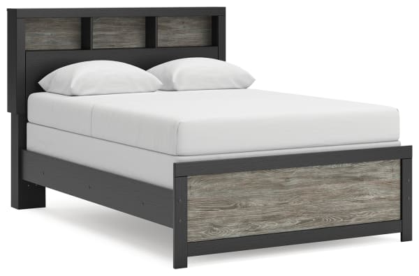Broachmyn - Full Bookcase Bed - Black / Gray