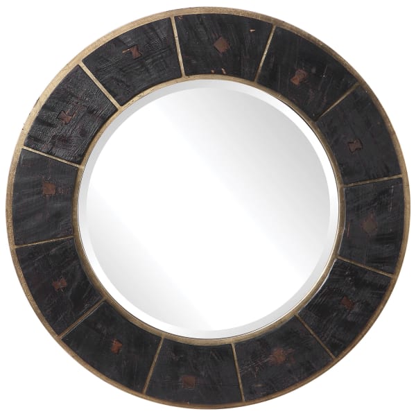 Uttermost Kerensa Dark Wood Round Mirror