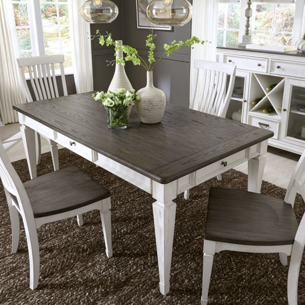 Allyson Park - 5 Piece Rectangular Table Set - White
