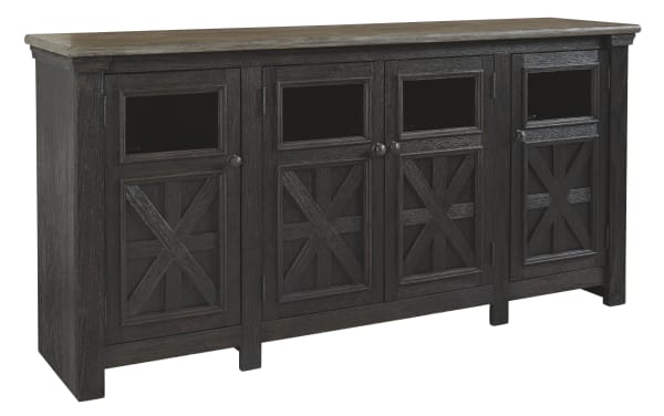 Tyler - Black/Gray - Extra Large TV Stand