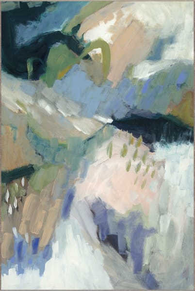Blossom - 40" x 60" Painting Art By Buddy Whitlock - Blue / Green